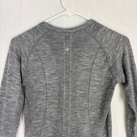 Lululemon Women's Grey Swiftly Tech Long Sleeve Workout Top Size 6 - Picture 6 of 10